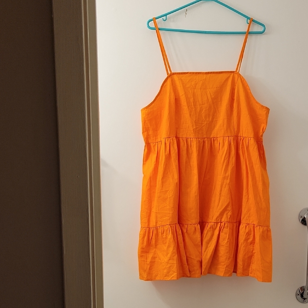 SHEIN Orange Midi Dress